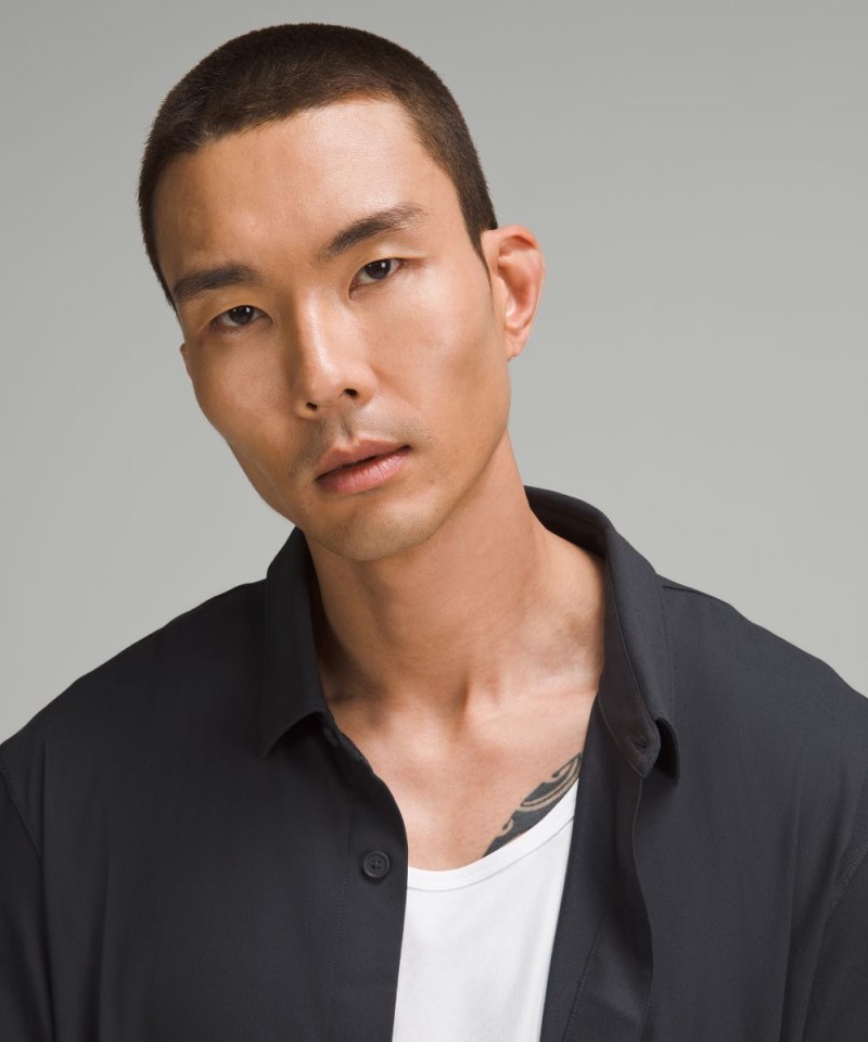 Lululemon Relaxed-Fit Long-Sleeve Button-Up Obsidian Online Outlet Sale