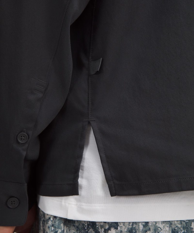 Lululemon Relaxed-Fit Long-Sleeve Button-Up Obsidian Online Outlet Sale