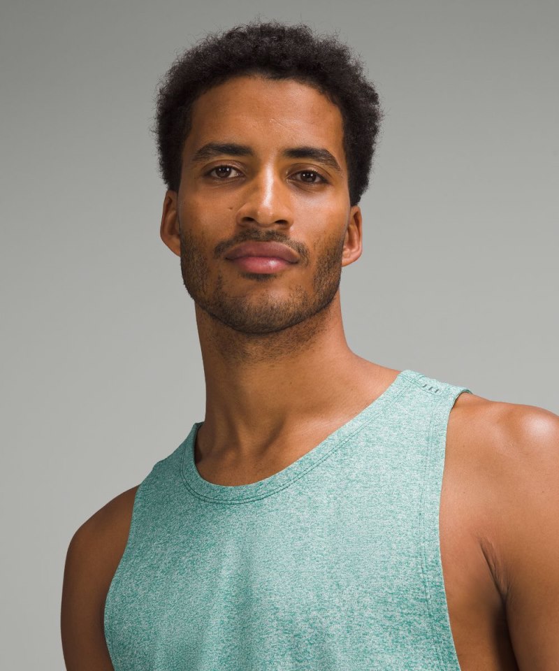 Lululemon License to Train Tank Top Heathered Cascadia Green Online Outlet Sale
