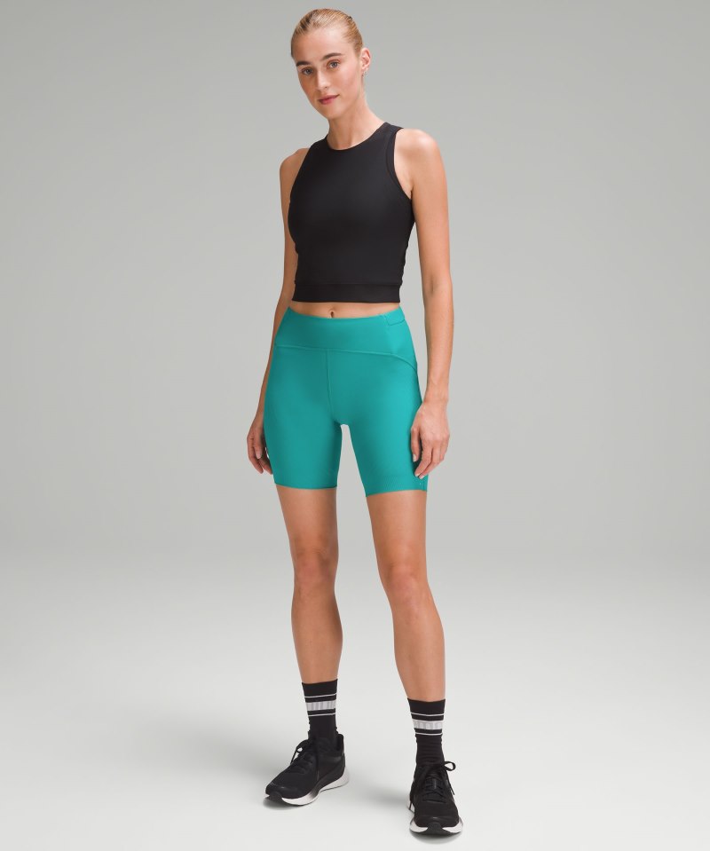 Lululemon SenseKnit Running High-Rise Short 8" Thermal Green Online Outlet Sale