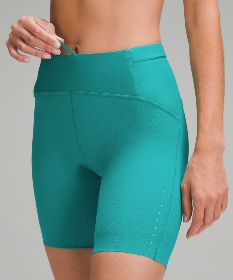 Lululemon SenseKnit Running High-Rise Short 8" Thermal Green Online Outlet Sale