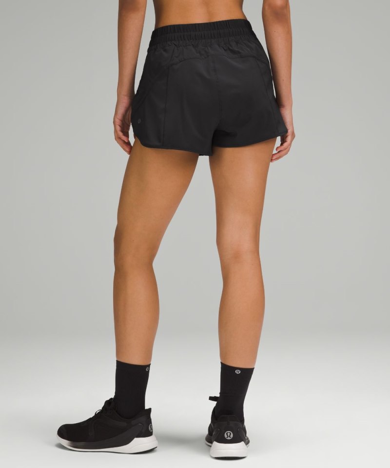 Lululemon Track That High-Rise Lined Short 3" Black Online Outlet Sale