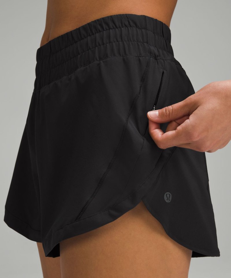 Lululemon Track That High-Rise Lined Short 3" Black Online Outlet Sale