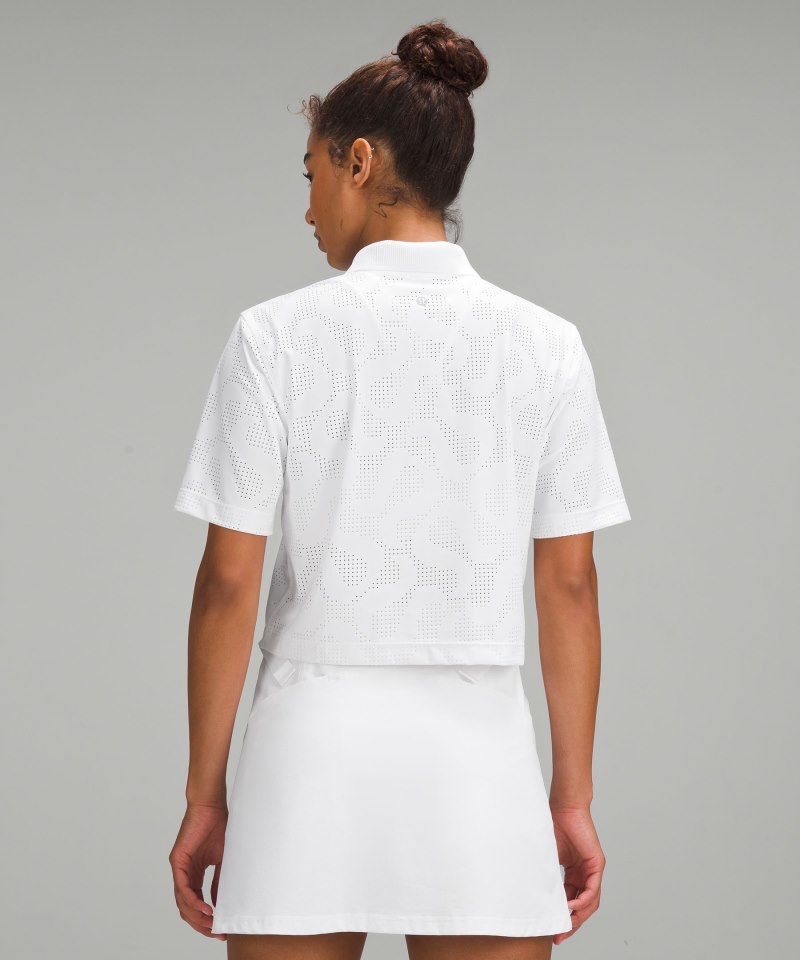 Lululemon Classic-Fit Short-Sleeve Polo Shirt *Logo White Online Outlet Sale