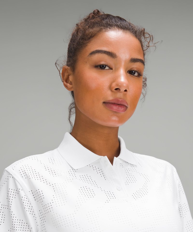 Lululemon Classic-Fit Short-Sleeve Polo Shirt *Logo White Online Outlet Sale