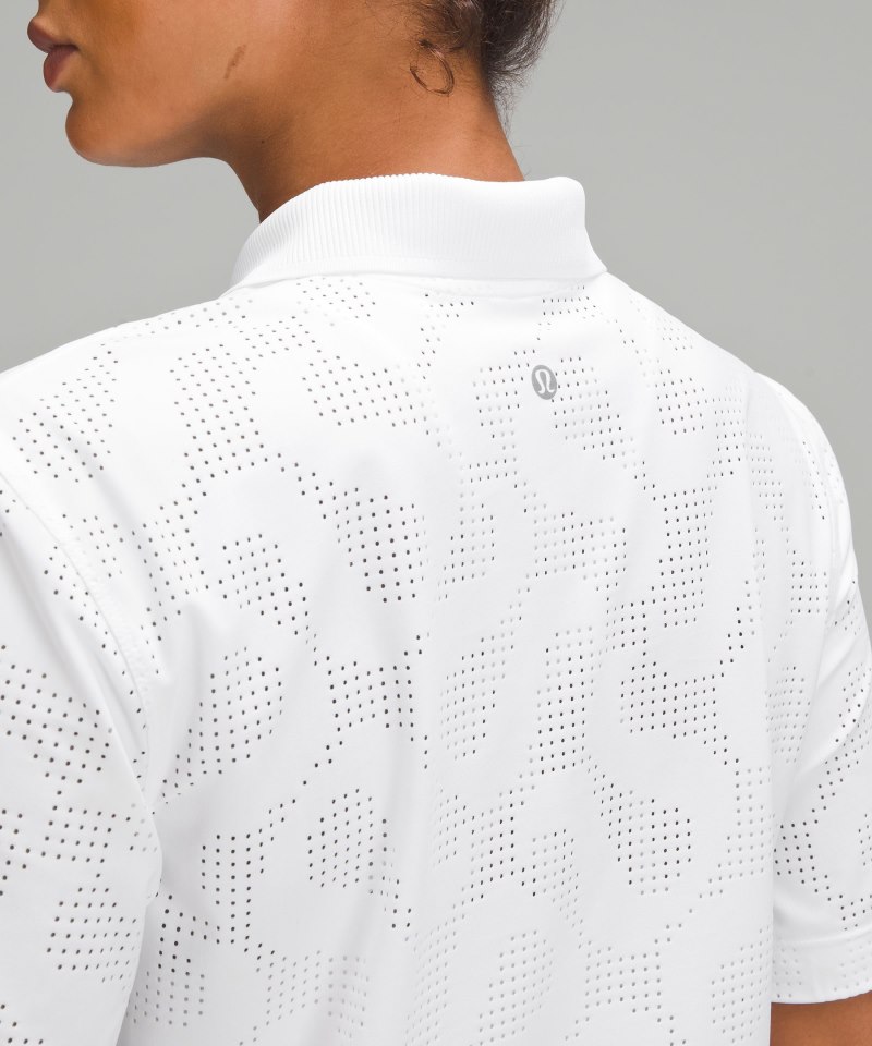 Lululemon Classic-Fit Short-Sleeve Polo Shirt *Logo White Online Outlet Sale