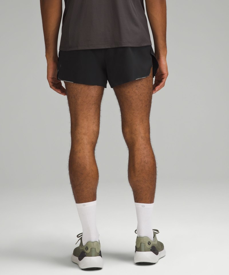 Lululemon Fast and Free Split Short 3" Black Online Outlet Sale