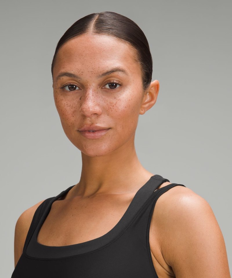 Lululemon Wunder Train Mesh Racerback Tank Top Black Online Outlet Sale