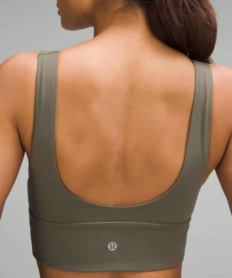Lululemon lululemon Align™ V-Neck Bra *Light Support, A / B Cup Army Green Online Outlet Sale