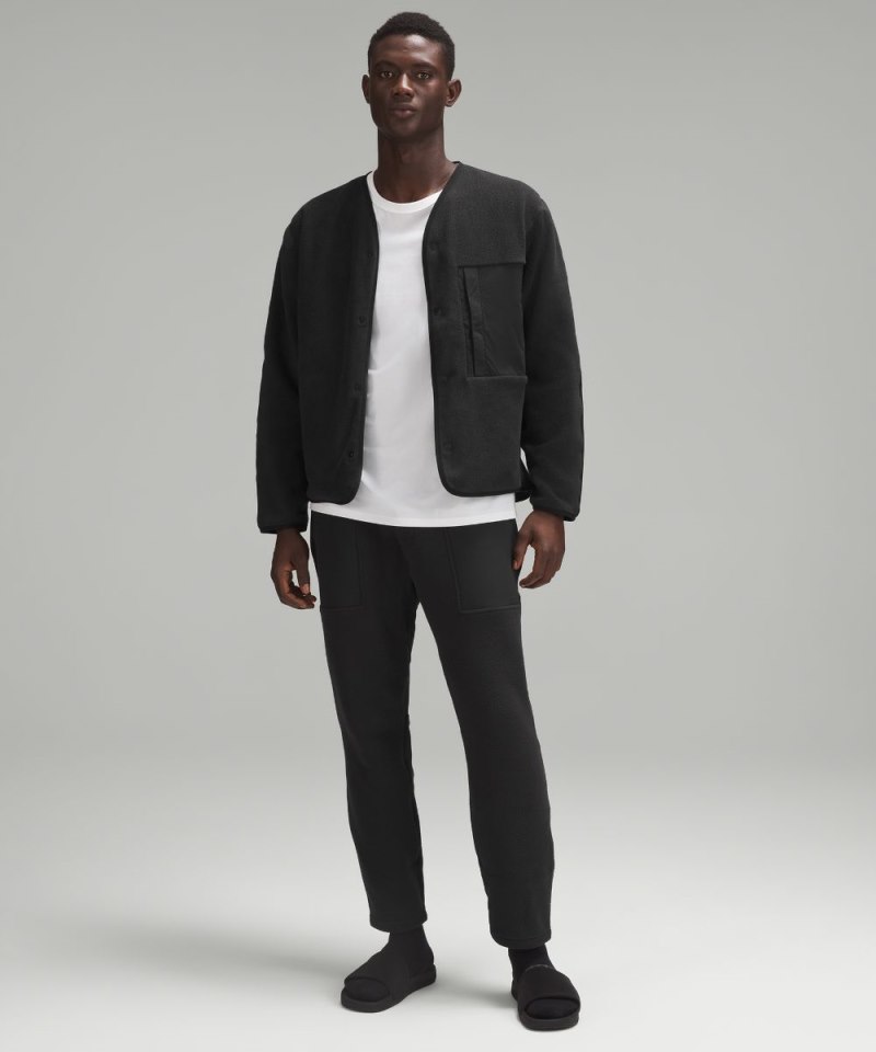 Lululemon Fleece Snap-Front Cardigan Black Online Outlet Sale