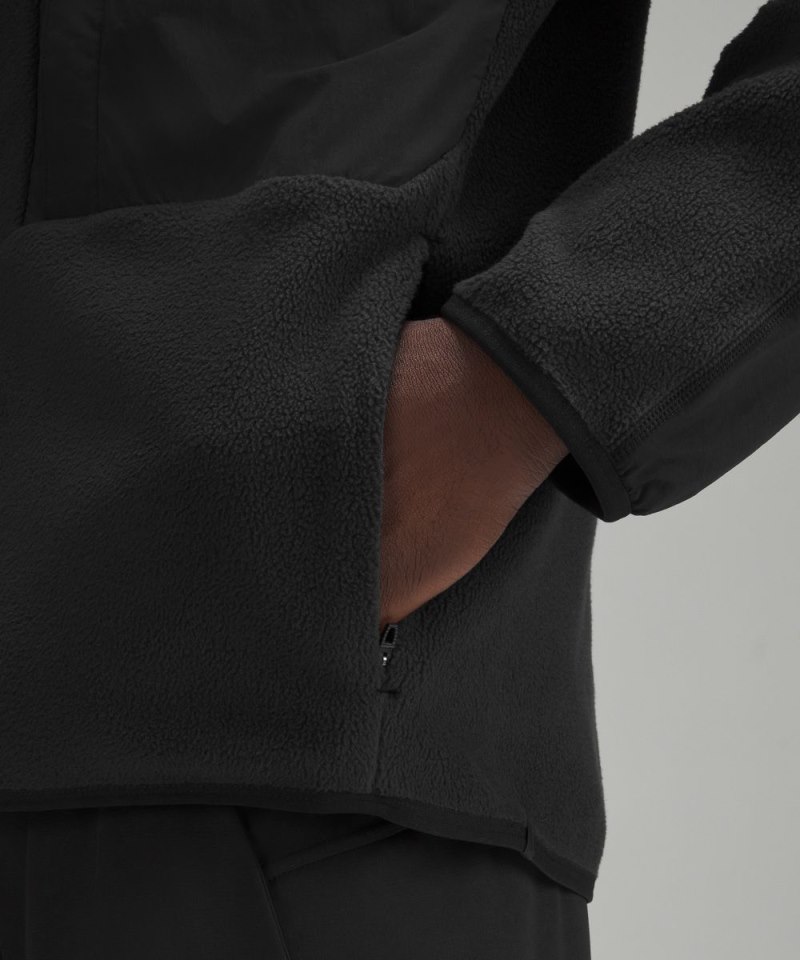 Lululemon Fleece Snap-Front Cardigan Black Online Outlet Sale