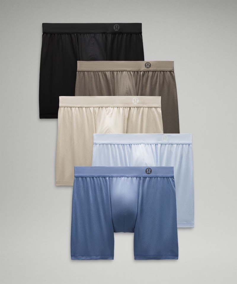 Lululemon Always In Motion Boxer 5" *5 Pack Oasis Blue / Windmill / Mojave Tan / Rover / Black Online Outlet Sale
