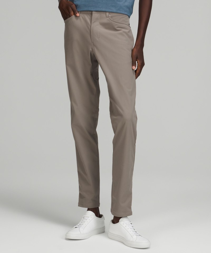Lululemon ABC Slim-Fit 5 Pocket Pant 37" *Warpstreme Grey Sage Online Outlet Sale