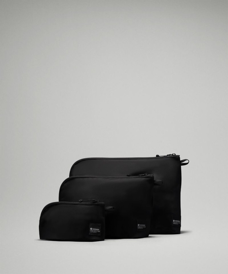 Lululemon Lightweight Pouch *3 Pack Black Online Outlet Sale