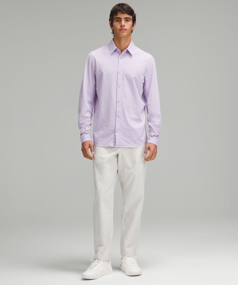 Lululemon Commission Long-Sleeve Shirt Enzyme Dye Lilac Ether Online Outlet Sale