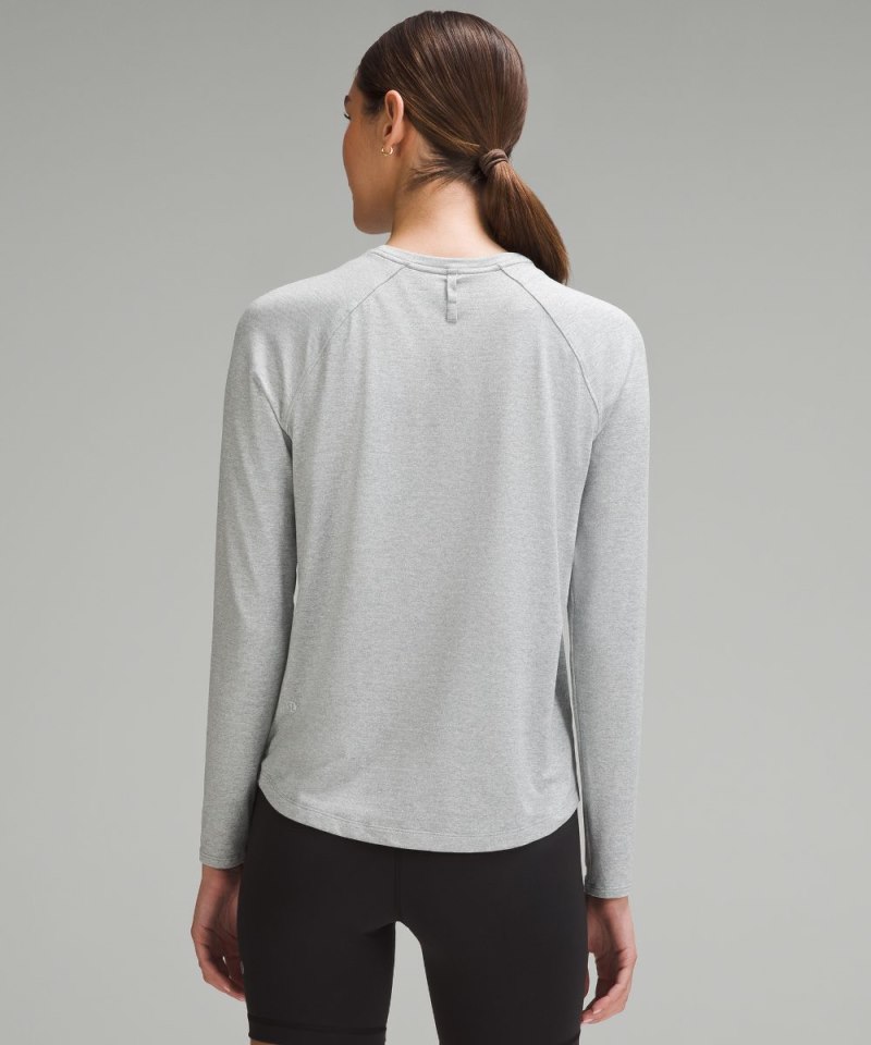 Lululemon License to Train Classic-Fit Long-Sleeve Shirt Heathered Rhino Grey Online Outlet Sale