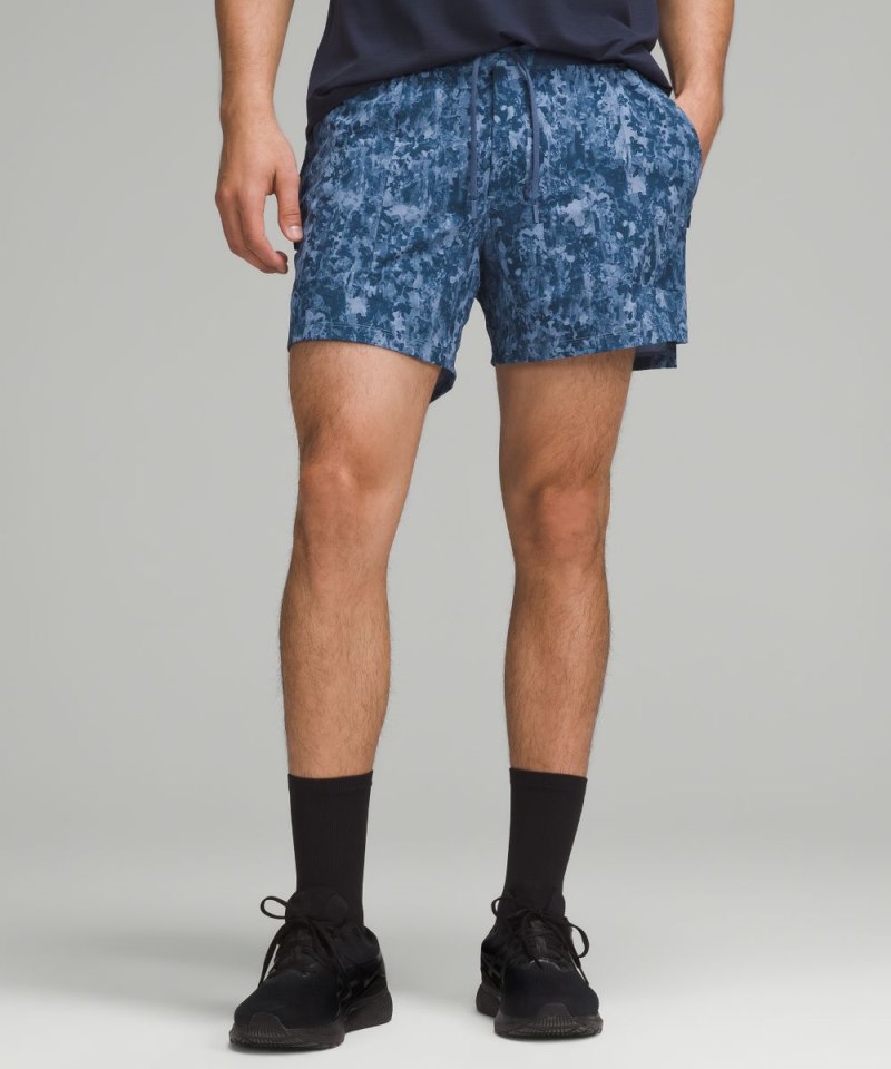Lululemon License to Train Linerless Short 5" Flower Glide Blue Multi Online Outlet Sale