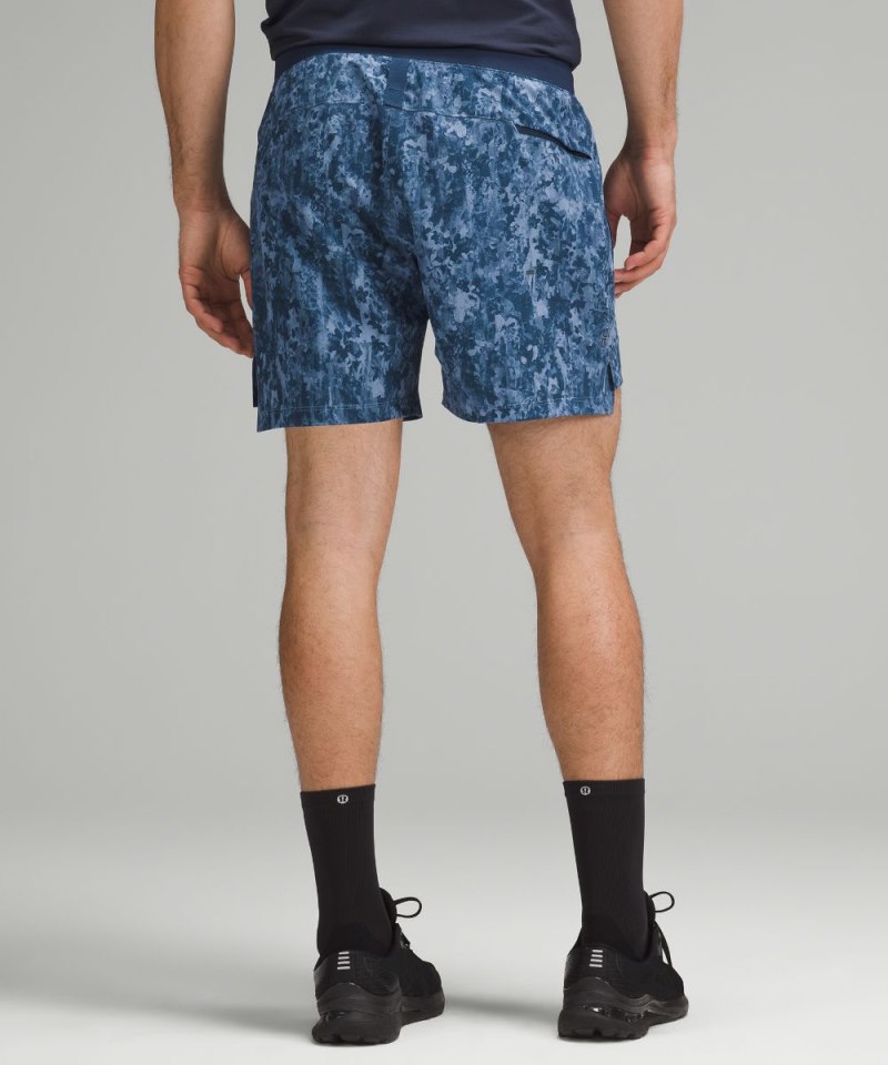 Lululemon License to Train Linerless Short 5" Flower Glide Blue Multi Online Outlet Sale