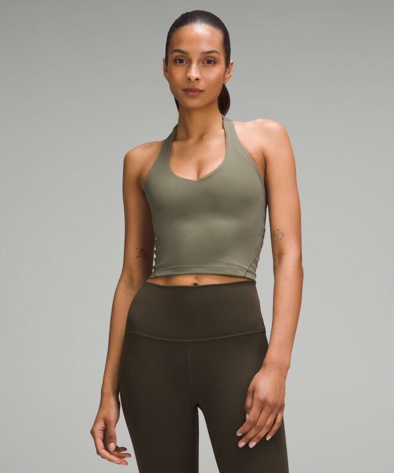 Lululemon lululemon Align™ Halter Tank Top Army Green Online Outlet Sale