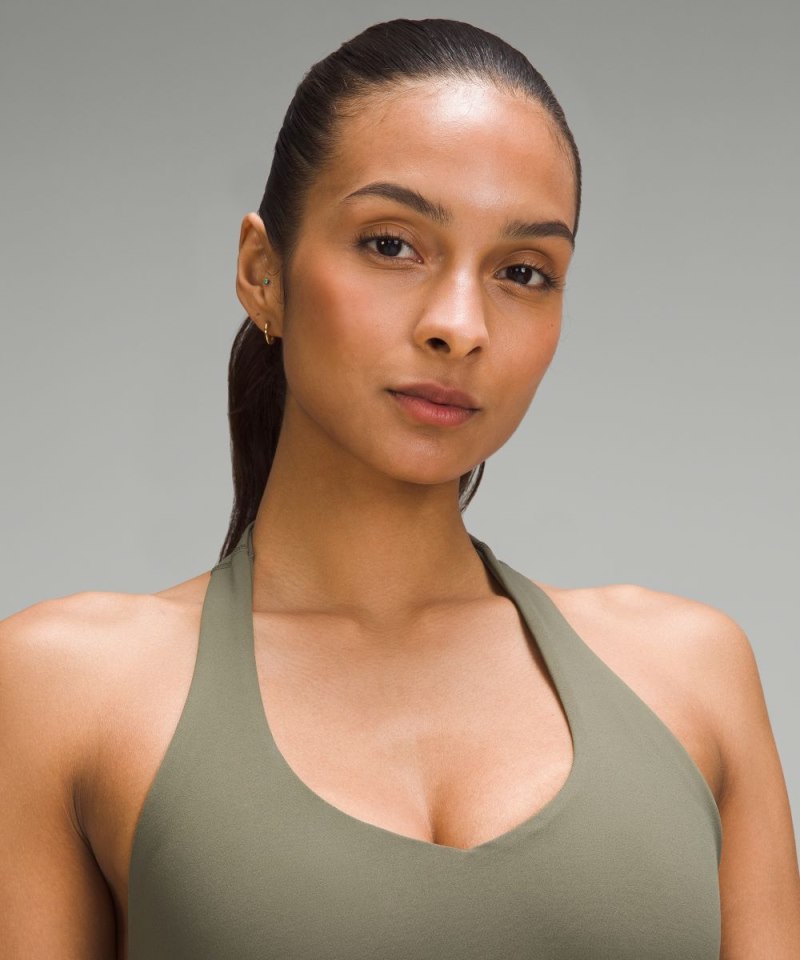 Lululemon lululemon Align™ Halter Tank Top Army Green Online Outlet Sale