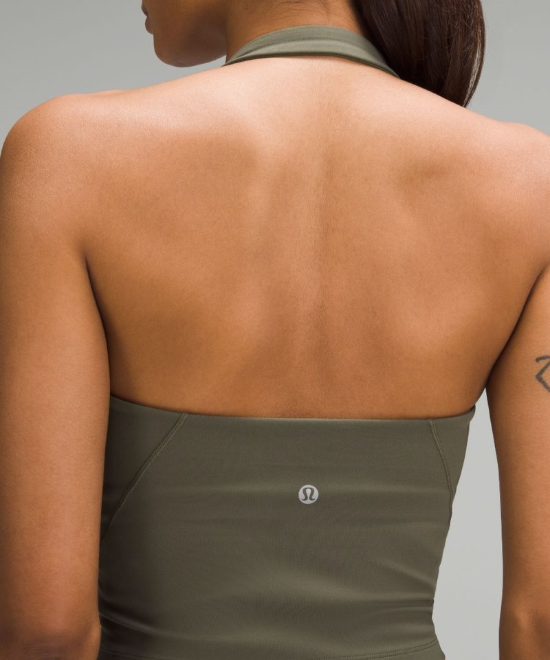 Lululemon lululemon Align™ Halter Tank Top Army Green Online Outlet Sale