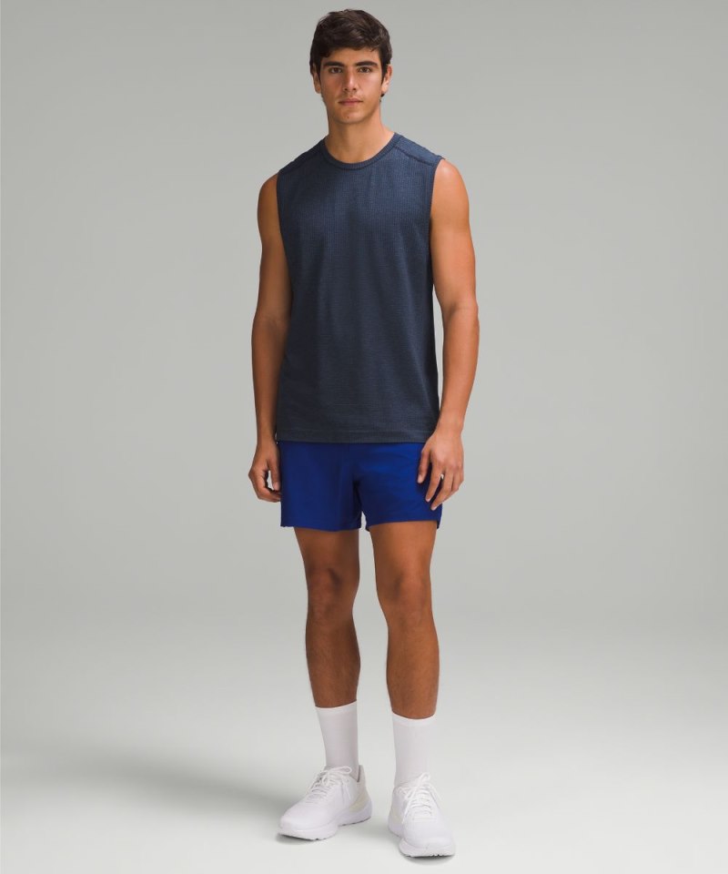 Lululemon Metal Vent Tech Sleeveless Shirt *Updated Fit Mineral Blue / True Navy Online Outlet Sale