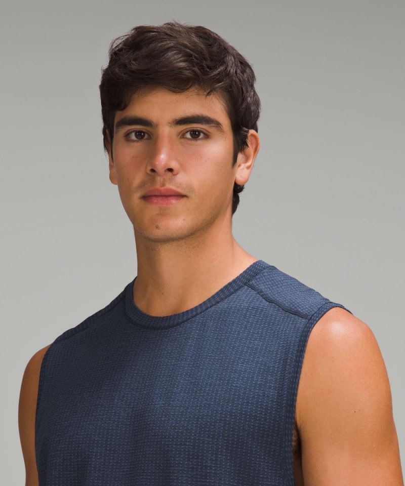 Lululemon Metal Vent Tech Sleeveless Shirt *Updated Fit Mineral Blue / True Navy Online Outlet Sale