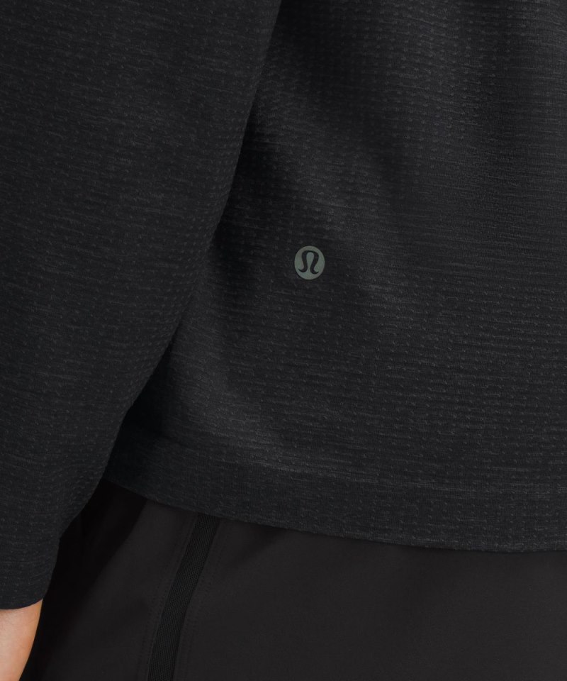 Lululemon Metal Vent Tech Long-Sleeve Shirt *Updated Fit Graphite Grey / Black Online Outlet Sale