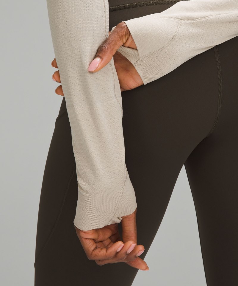 Lululemon Swiftly Tech Cropped Long-Sleeve Shirt 2.0 Mojave Tan / Mojave Tan Online Outlet Sale