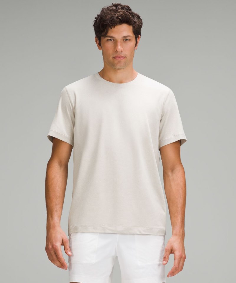 Lululemon Soft Jersey Short-Sleeve Shirt Heathered Mojave Tan / Heathered Bone Online Outlet Sale