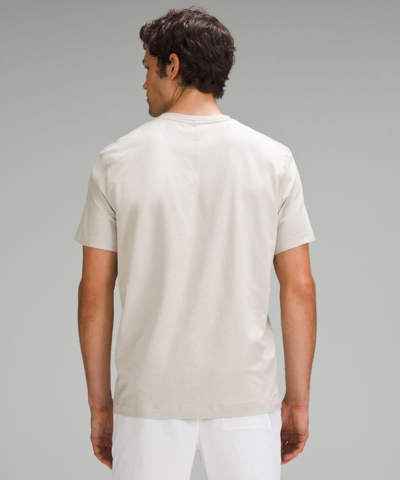 Lululemon Soft Jersey Short-Sleeve Shirt Heathered Mojave Tan / Heathered Bone Online Outlet Sale