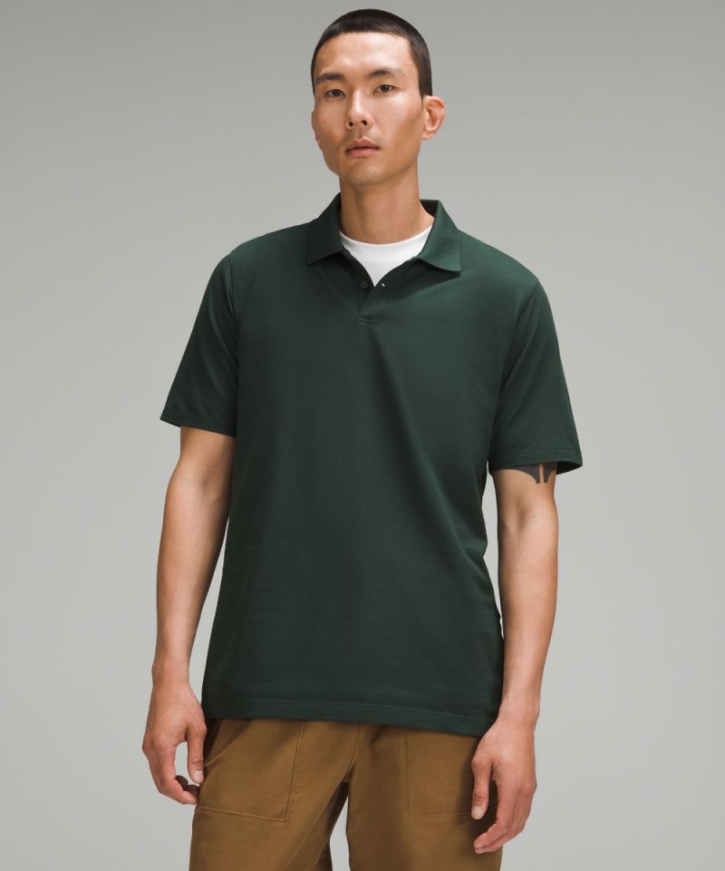 Lululemon Classic-Fit Pique Short-Sleeve Polo Shirt Legacy Green Online Outlet Sale