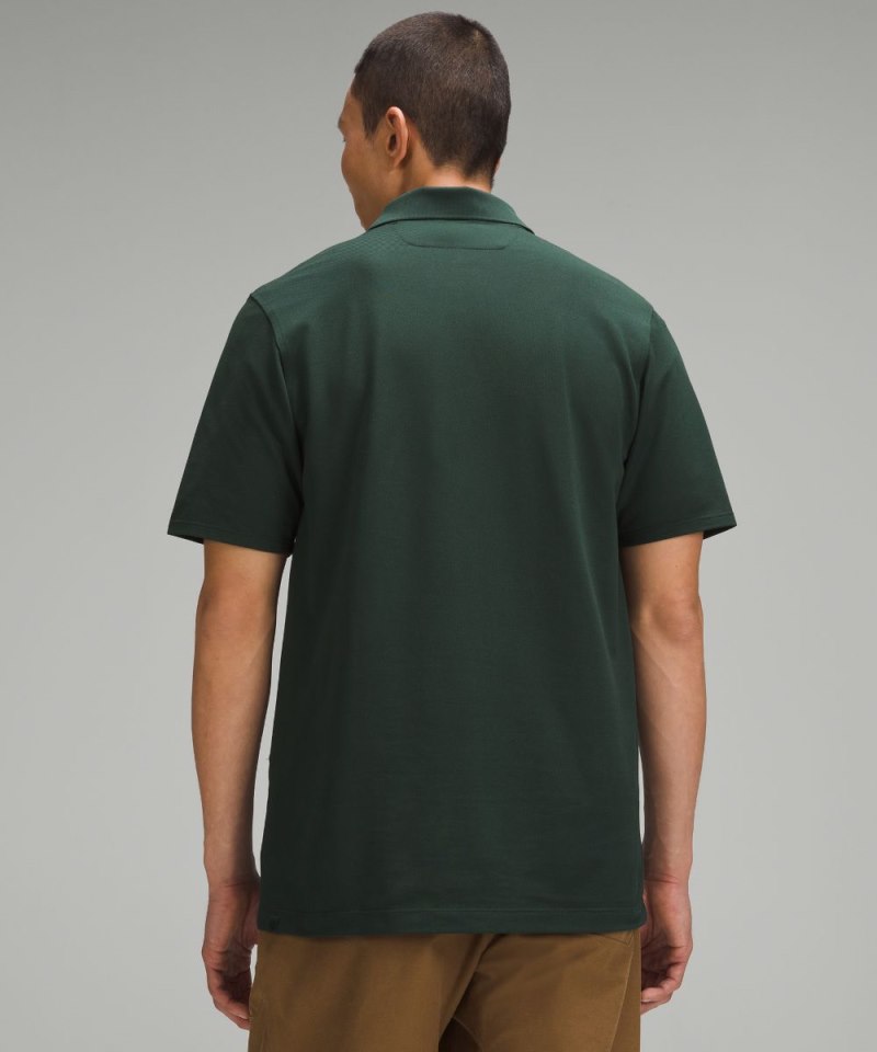 Lululemon Classic-Fit Pique Short-Sleeve Polo Shirt Legacy Green Online Outlet Sale