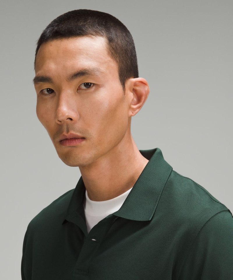 Lululemon Classic-Fit Pique Short-Sleeve Polo Shirt Legacy Green Online Outlet Sale