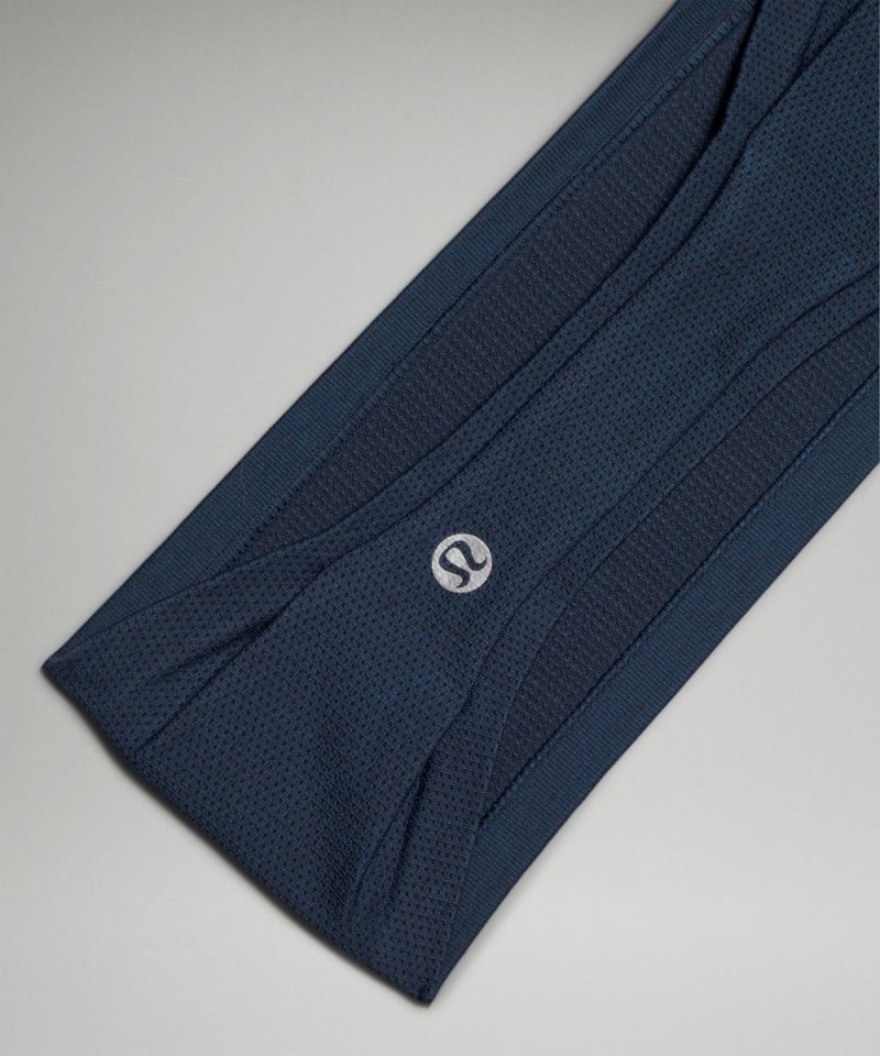 Lululemon Men's Metal Vent Tech Wide Headband Classic Navy / Mineral Blue Online Outlet Sale