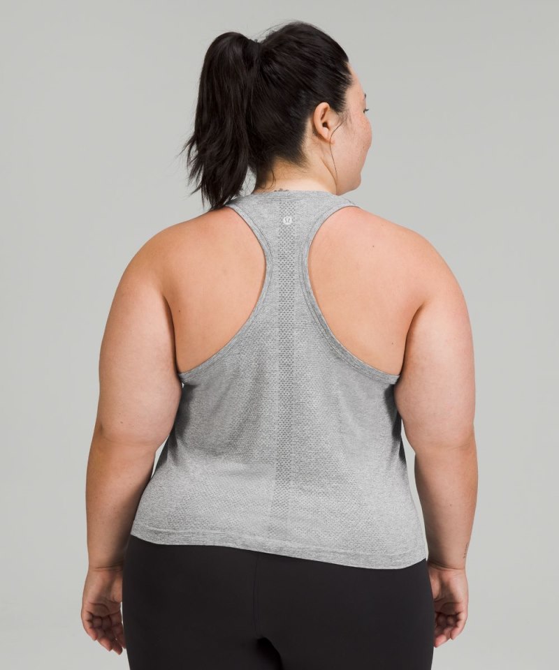 Lululemon Swiftly Tech Racerback Tank Top 2.0 *Race Length Slate / White Online Outlet Sale