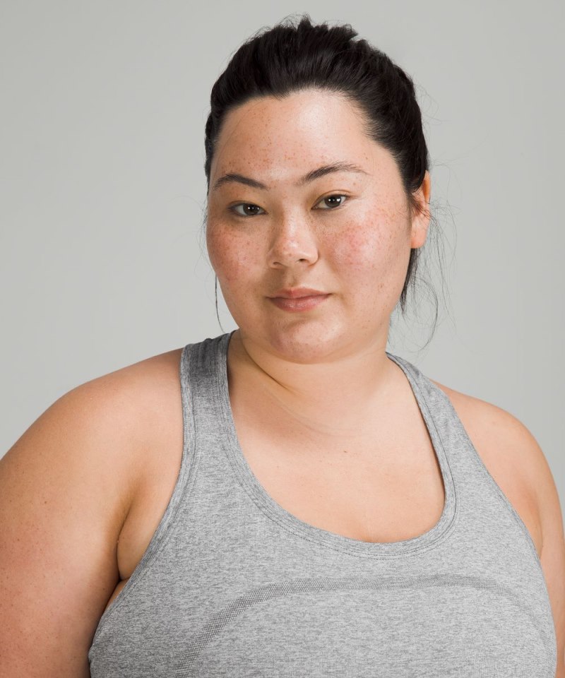 Lululemon Swiftly Tech Racerback Tank Top 2.0 *Race Length Slate / White Online Outlet Sale