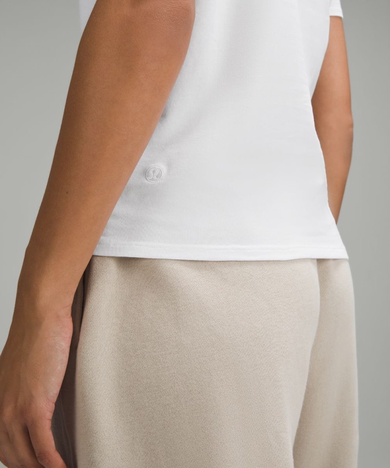 Lululemon Organic Cotton Crewneck T-Shirt White Online Outlet Sale
