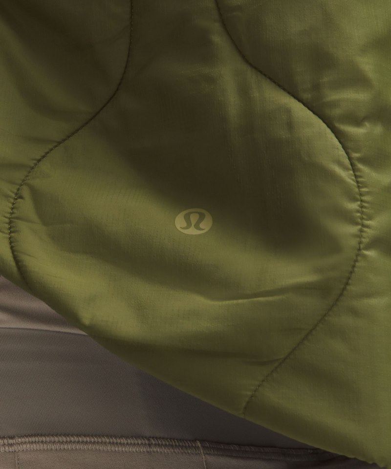 Lululemon Quilted Light Insulation Cropped Jacket Ether Green Online Outlet Sale