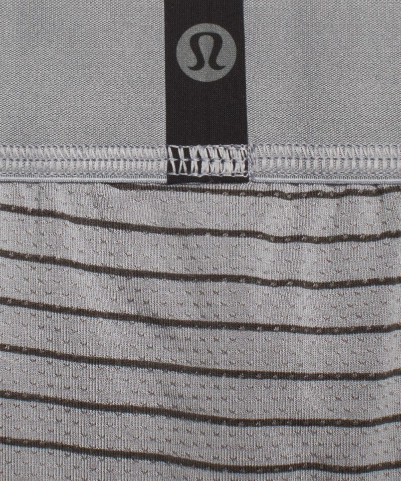 Lululemon Always In Motion Mesh Boxer 5" Pocket Stripe Rhino Grey Graphite Grey Online Outlet Sale