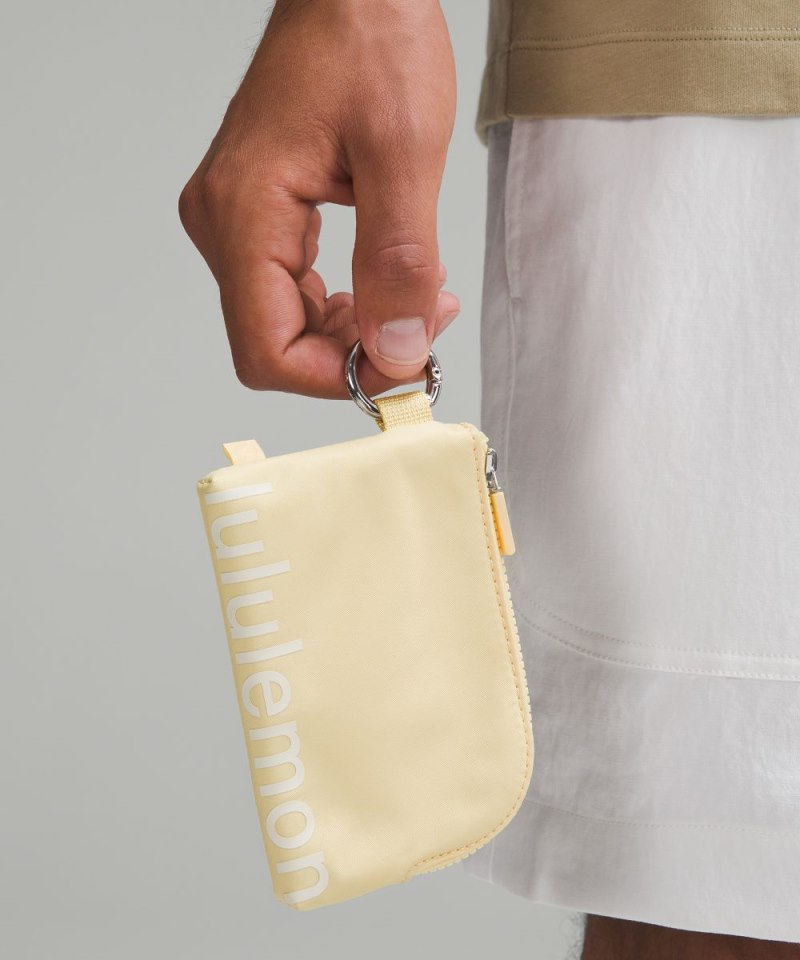 Lululemon Clippable Card Pouch Swirl Yellow / Wisp Yellow Online Outlet Sale