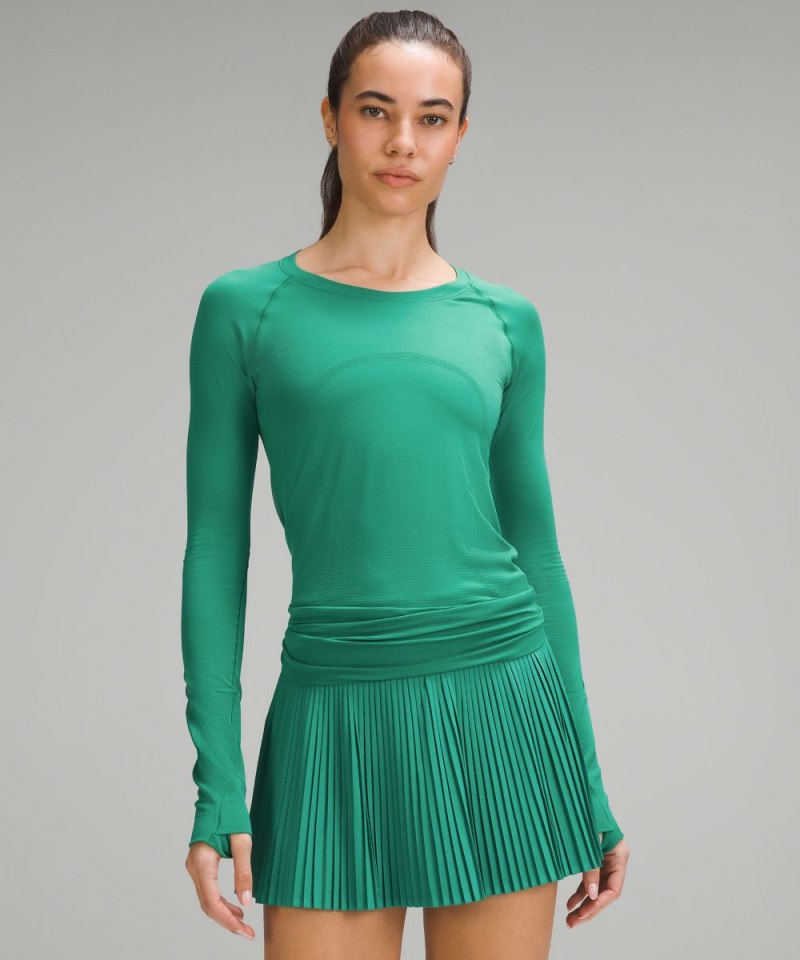 Lululemon Swiftly Tech Long-Sleeve Shirt 2.0 *Hip Length Cascadia Green / Cascadia Green Online Outlet Sale