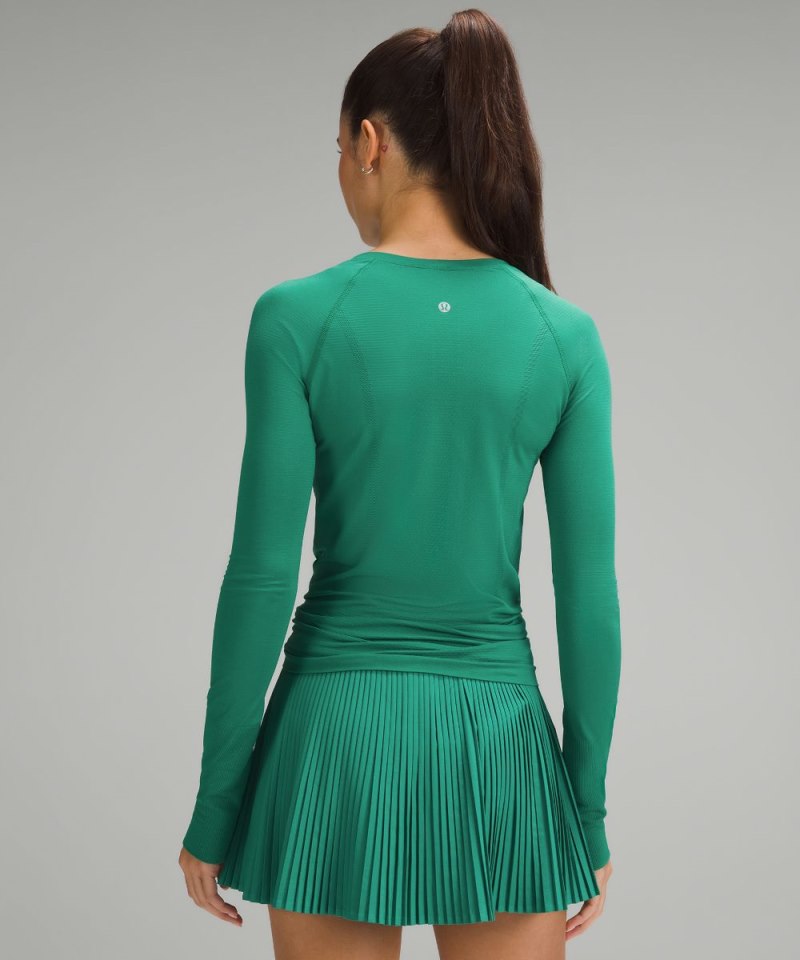 Lululemon Swiftly Tech Long-Sleeve Shirt 2.0 *Hip Length Cascadia Green / Cascadia Green Online Outlet Sale