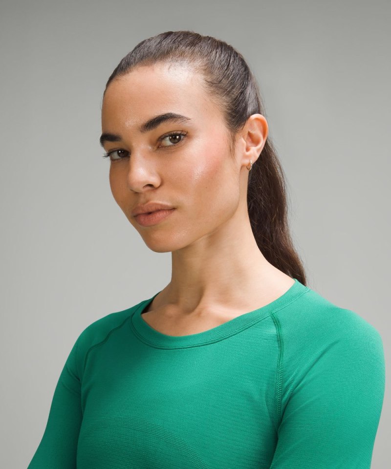 Lululemon Swiftly Tech Long-Sleeve Shirt 2.0 *Hip Length Cascadia Green / Cascadia Green Online Outlet Sale