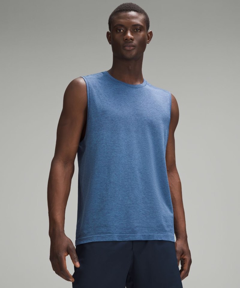 Lululemon Metal Vent Tech Sleeveless Shirt *Updated Fit Night Sea / Soft Denim Online Outlet Sale
