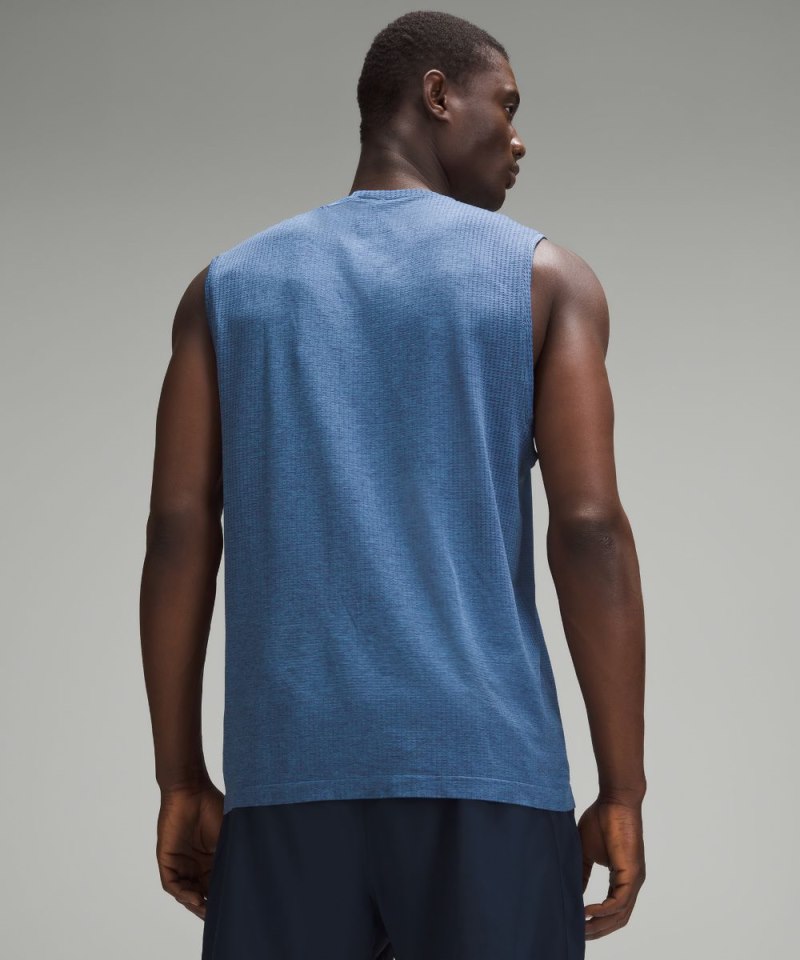 Lululemon Metal Vent Tech Sleeveless Shirt *Updated Fit Night Sea / Soft Denim Online Outlet Sale
