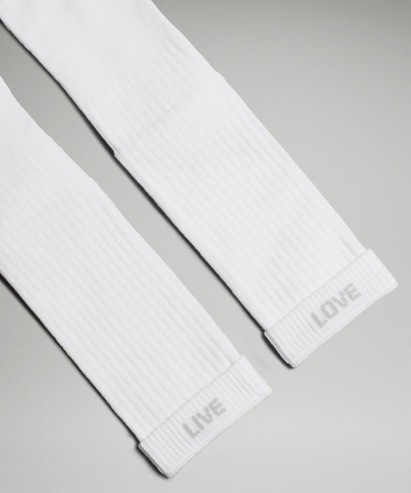 Lululemon Men's Daily Stride Ribbed Comfort Crew Socks *3 Pack White Online Outlet Sale