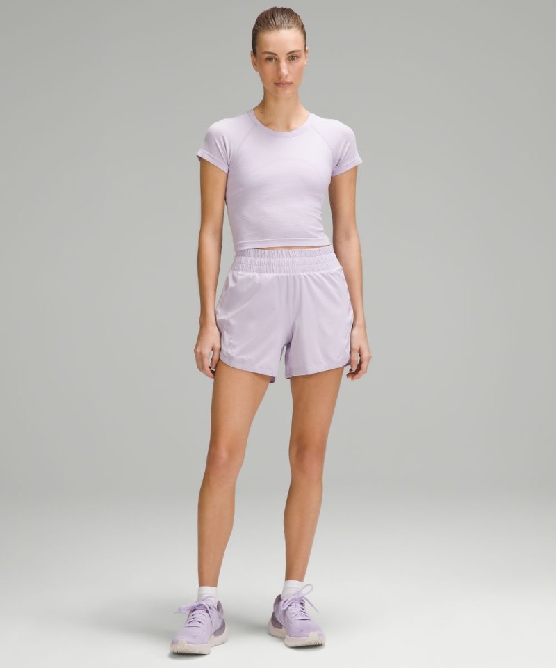Lululemon Swiftly Tech Cropped Short-Sleeve Shirt 2.0 Lilac Ether / Lilac Ether Online Outlet Sale