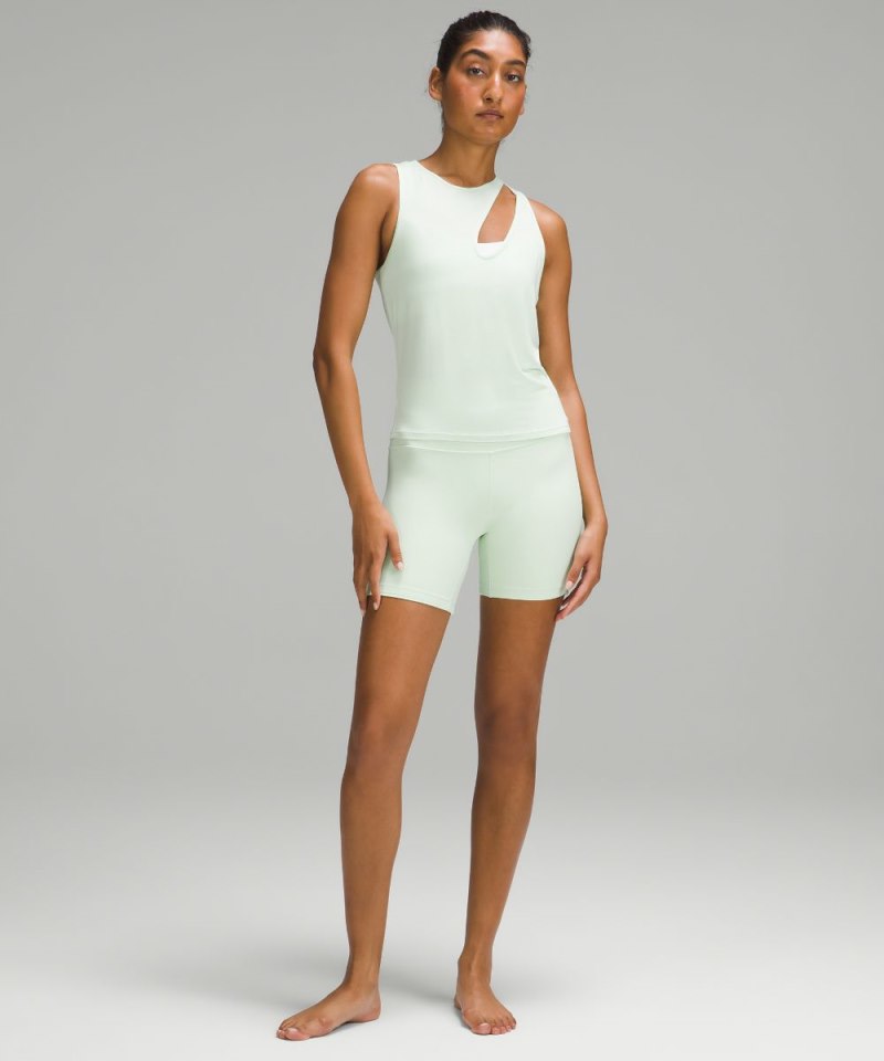 Lululemon Shoulder Cut-Out Yoga Tank Top Kohlrabi Green Online Outlet Sale