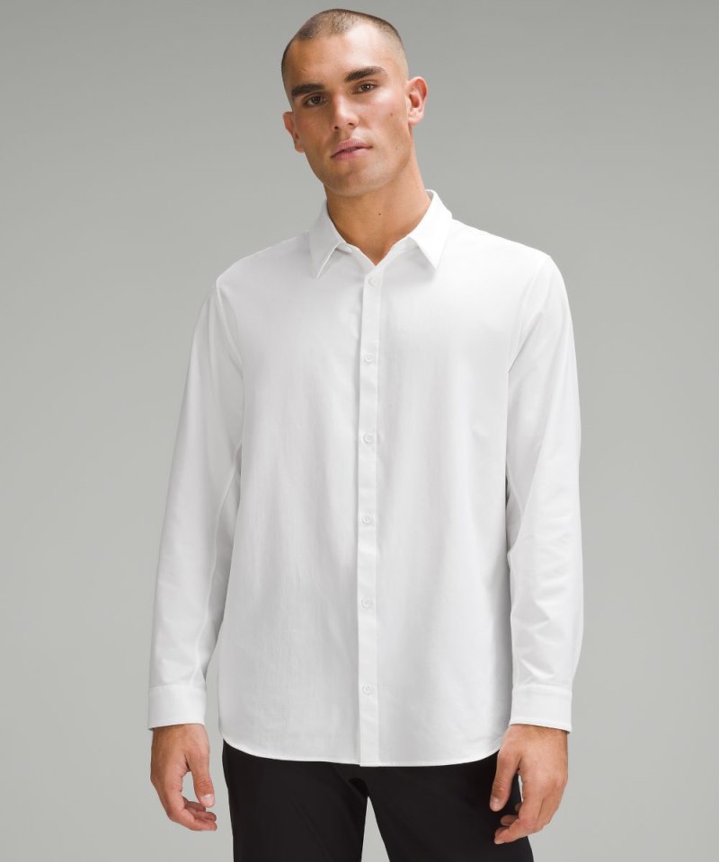 Lululemon New Venture Classic-Fit Long-Sleeve Shirt White Online Outlet Sale
